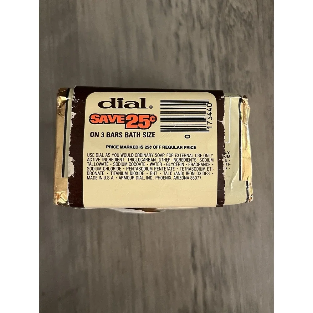 Vintage Gold Dial Bath Size Bar Soap 5 oz New‎ Old Stock NOS Ad Prop 2 Bars